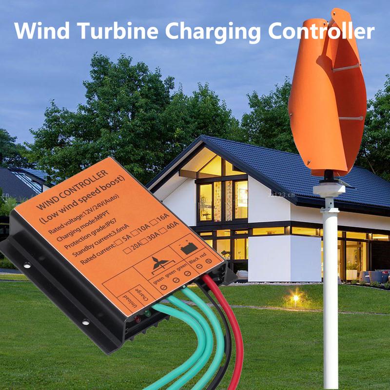 12V 24V Auto 48V MPPT 20000W 10A 20A 30A 40A Wind Charge Controller For Wind Turbine Generator Water Proof IP67 For Home Energy 5A