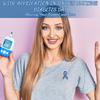 25 kusů odznáčků povědomí o cukrovce Hromadný typ 1 Prevence cukrovky Šedé a modré stužkové odznáčky pro diabetiky typu 1 A