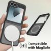 Applicable To Samsung Z FLIP7 Folding Screen Magnetic Skin Feeling Mobile Phone Case Transparent Anti-drop Galaxy Protective Case