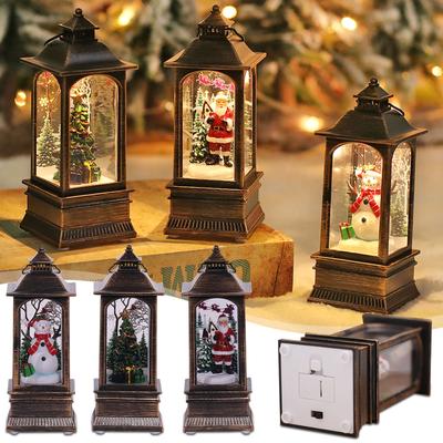 Dekoracja świąteczna z lampą LED Lampa naftowa Kształt Święty Mikołaj Bałwan Dekoracja stołu
