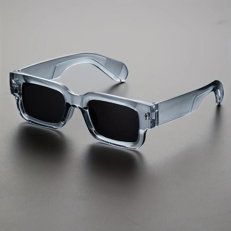 Men Vintage Rectangle Frame Sunglasses Fashion Eyeglasses Luxury Brand Design Shades UV400 Eyewear Women Goggles