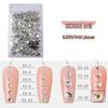 1440-Piece Nail Art Rhinestone Set: Clear, White, AB-Color, Flat-Back, Small & Large for Shiny Nail Decorations.