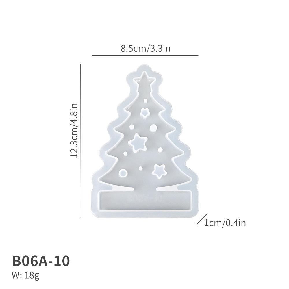 

Christmas Series Candle Holder Silicone Mold DIY Snowman Elk House Candlestick Ornament Resin Mould 3D Gypsum Crafts Home Decor