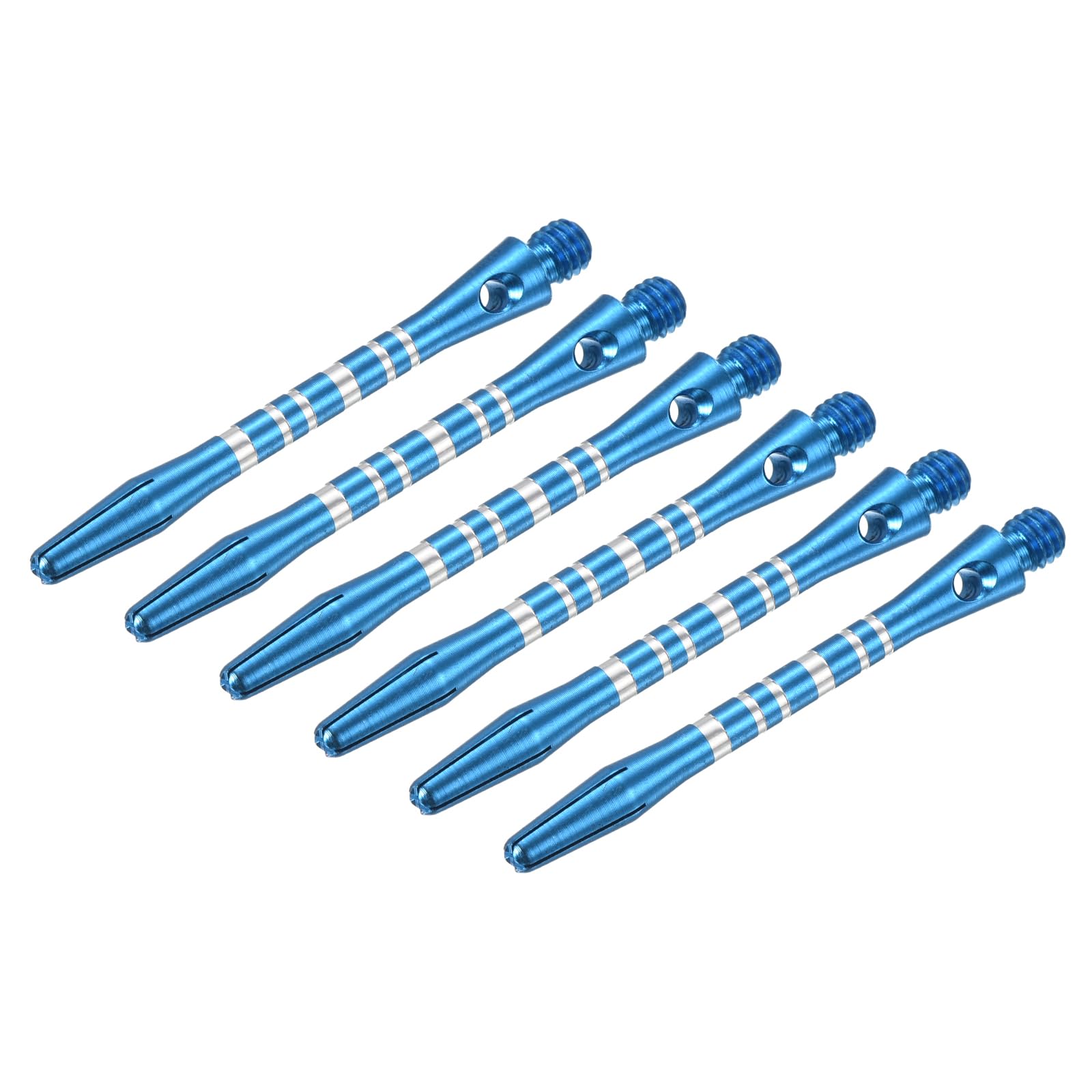 

PATIKIL 45mm aluminum dart shaft medium 2BA thread dart stem dart accessory throwing equipment for steel tip 6pcs silver-tone blue