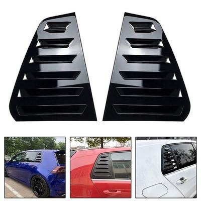 For VW Golf MK7 MK7.5 2013 2014 2015- ABS Plastic Rear Window Quarter Louver Cover Side Vent Trim Car Adhesive Accessories