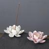 Lanito Ceramic Incense Burner with Lotus Flower Design, Stylish Incense Burner for Buddhist Altars, Relaxation, Meditation, Sleep, Study, Zen, Yoga,