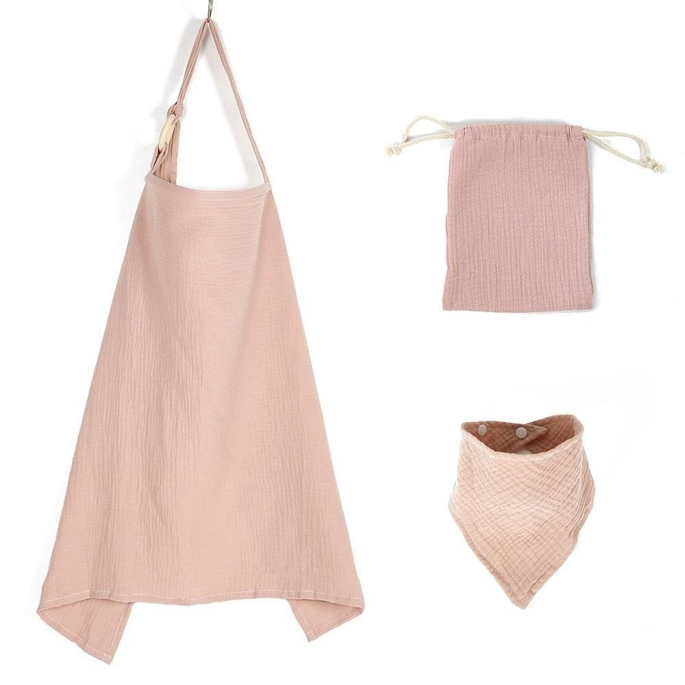 

3 шт. Регулируемый шаль для кормления грудью Дышащая одежда для кормления ребенка Комплект накидки для кормления Мамочка темно-розовый