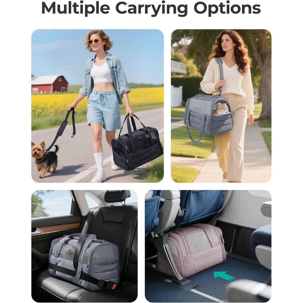 Quilted Pet Carrier Soft-Sided Puppy Carrier New Dog Carrier  Outdoor Travel