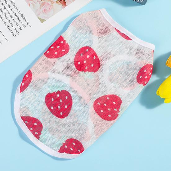 Haustierweste, Obst bedrucktes T-Shirt, weich, ärmellos, für Katzen, Sommer, Hund, bequeme, atmungsaktive Weste, Haustierbekleidung