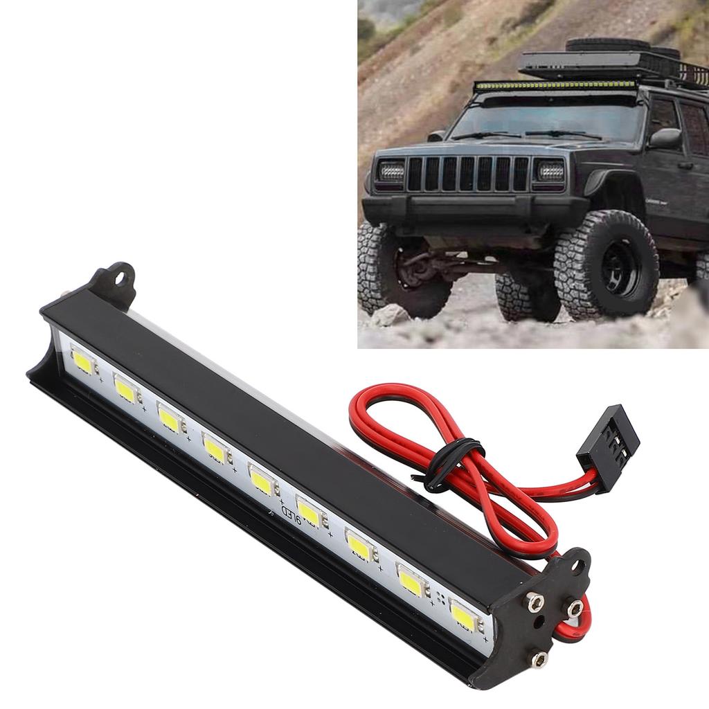 RC Car Light Bar Aluminum Alloy LED Super Bright RC Car Roof Lamp for for SCX10 D90 for HPI