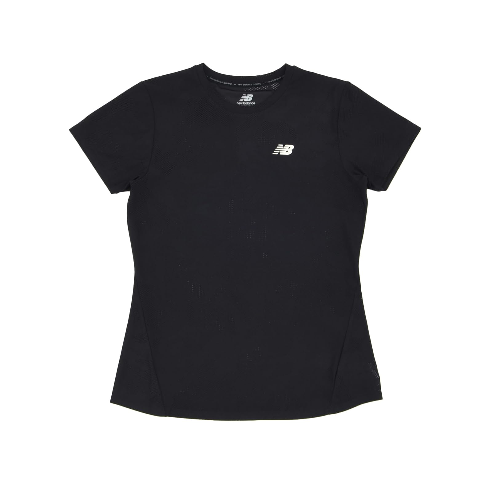 Short Sleeve Q Speed Jacquard Short Sleeve WT33281 Dry Quick Dry BK L [New Balance] T-Shirt T-Shirt Women s (Black)