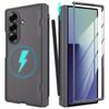 Suitable for Samsung Galaxy Z Fold 7 Case with S Pen Holder,Magnetic Case with Hinge Protection Screen Protector Full-Body Cover
