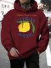 Citron Soleil Zitronenfrucht Druck Herren Hoodies Hip Hop Locker Unisex Streetwear Lässiger Kapuzenpullover mit Tasche Herbst Fleece Herren Pullover