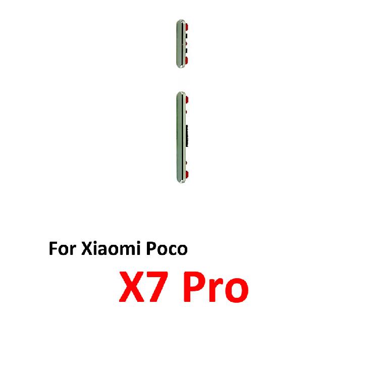 For Xiaomi Poco X7 Pro Phone Power Volume Button On Off Up Down External Side Key Internal Flex Cable Repair Parts Black Green 5