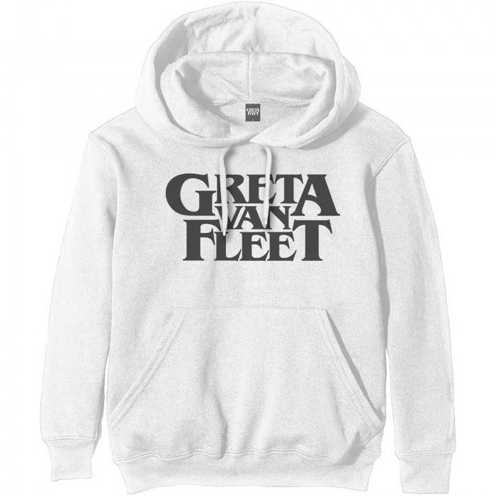 Greta Van Fleet Unisex Adult Logo Hoodie L blanc