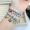 NEW Popular Bow Anchor Pendant Elastic Charm Italian Links Fit 9mm Modular Bracelet Making DIY Jewelry Bulk