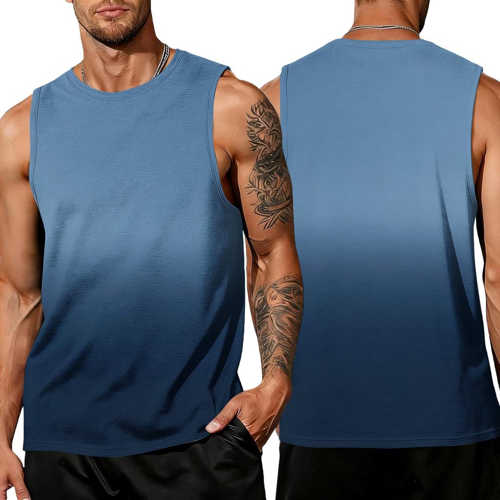 Men's Basic Sleeveless Tank Top Casual Muscle Shirt Lightweight Summer Workout Gym Vest