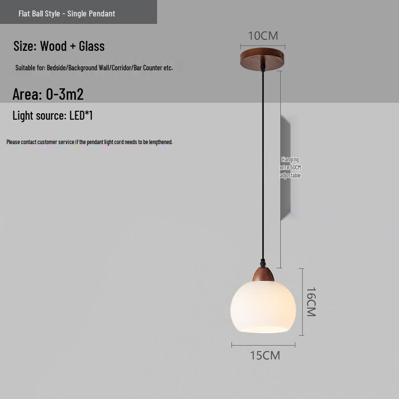 Chinese Retro Bedroom and Hallway Pendant Light