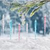 2436 Pcs Acrylic Hanging Icicles Drop Ornaments for Seasonal and For Christmas Tree Decorations Featuring Acrylic