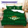Real Betis Balompié Pattern Bedding Set Quilt Cover Pillowcase Home Decor Gift (1 * Duvet Cover + 2 * Pillowcase, Without Core)