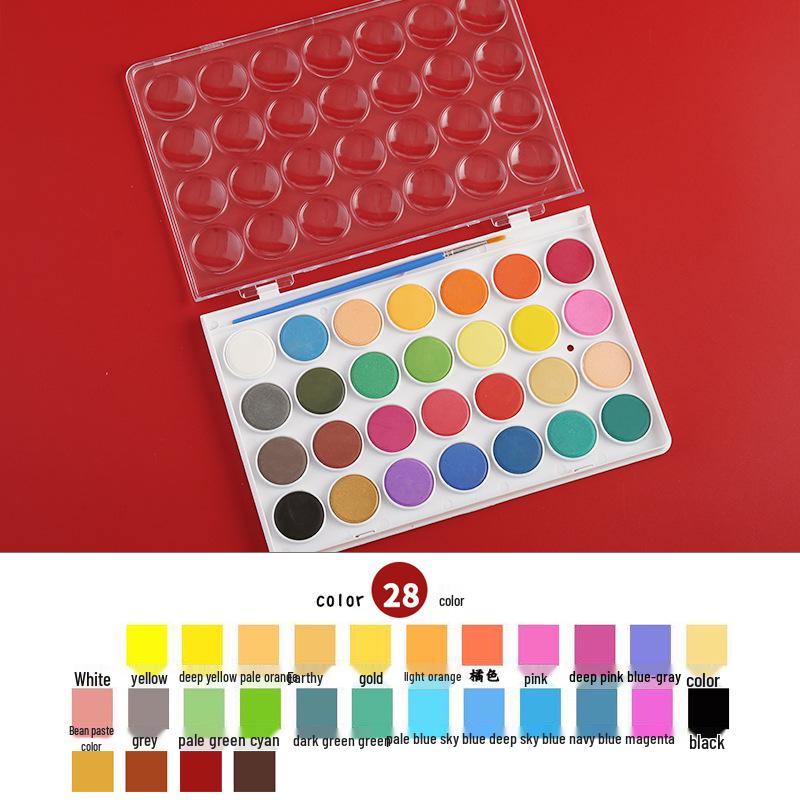 Boyixuan Eco-Friendly 24-Color Watercolor Paint Set In Portable Tin Box for Beginners