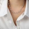 Light Luxury Gold And Steel Color Matching Bamboo Joint Geometric Texture Necklace Titanium Steel Personality Temperament Clavicle Chain