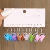 20 Pcs Cartoon Animal INS Earring Set For Women Simple Colorful Temperament Lovely Resin Fruit Drop Earring Trendy Jewelry Gifts