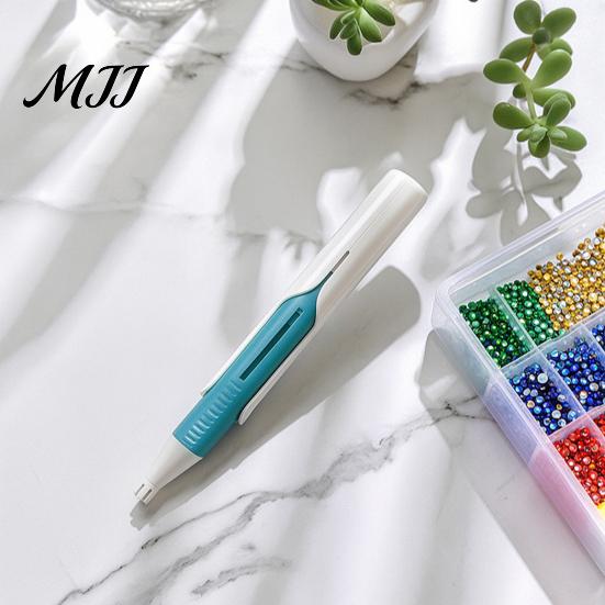 Picker Rotondo con Diamante Finto, Dispenser Automatico di Perline a Penna, Penna per Artigianato Fai-da-te Senza Cera per Diamanti, Strumento per Diamanti Artigianali, Ergonomico per Hobby