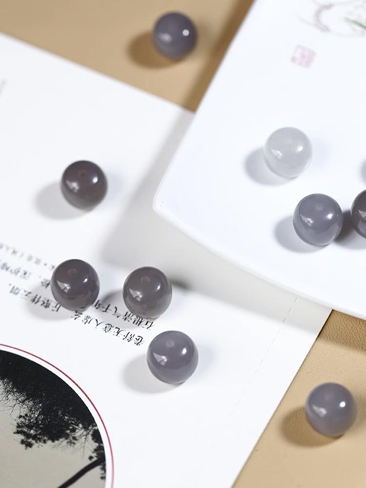 Natural Hetian Lake Green Jade Beads: Round, Barrel, and Lulutong Multi-Treasure Bracelet Spacer Beads.