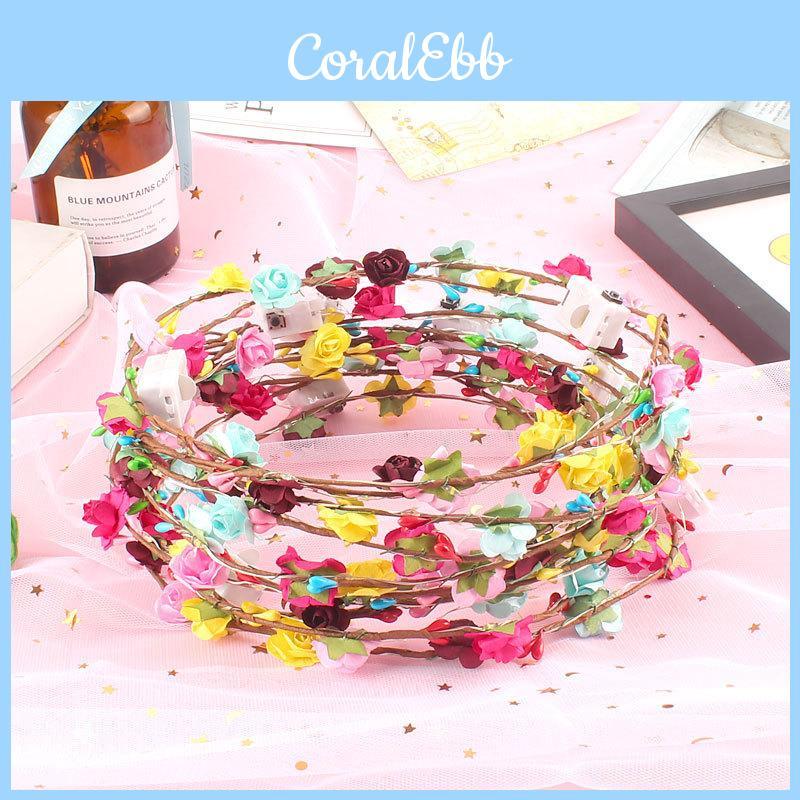 Led Light Flower Hair Accessory For Brides And Party Decorations Suitable For All Ages
