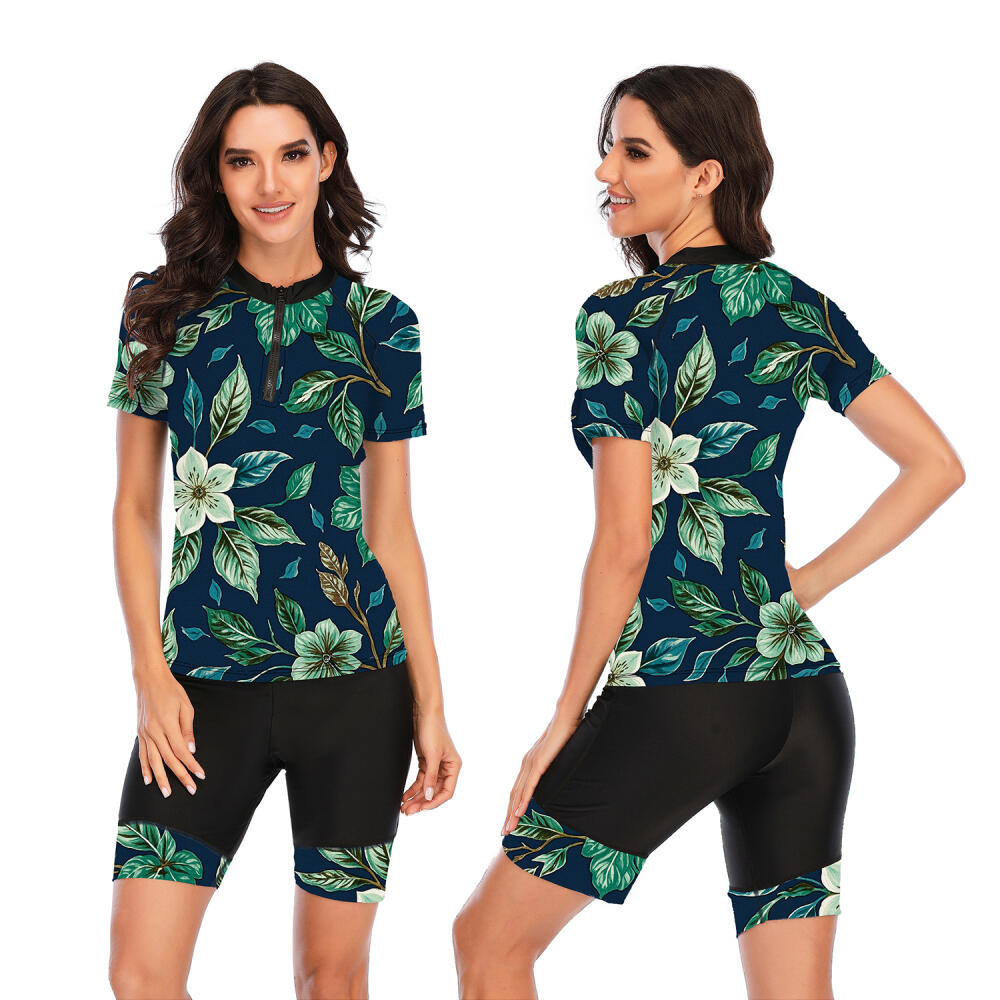 Split Short-sleeved Surf Suit Sunscreen Swimsuit Wetsuit Sexy Fashion Swimsuit