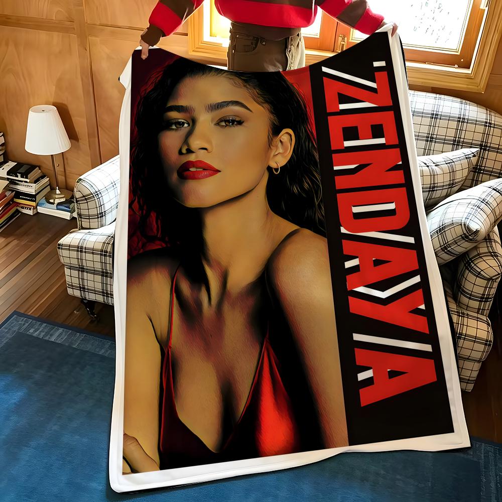 Superstar Z-Zendaya Throw Flannel Cozy Print Blanket, Portable, Durable Machine Washable Cute Cool