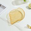 Kangxingda Plastic Transparent Snack Plates (Set of 5)