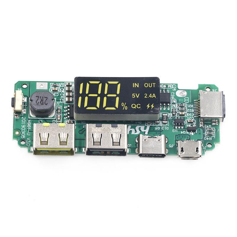 10/20/50/100Pcs18650 Lithium Battery Digital Display Charging Boost ModuleDual USB Output 5V 2.4A / 2A / 1A