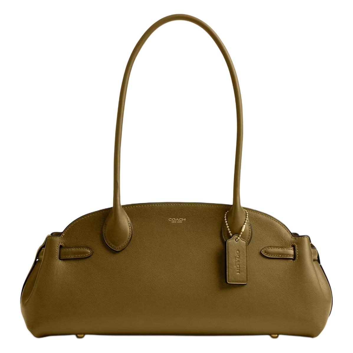 

Coach Empire Carryall 34 Zipper Closure Natural Grain Leather Shoulder Bag Large Women bags Brass Matte-Olive-Green CCC30-B4YTH Basic Set (Bag+Dust Bag)