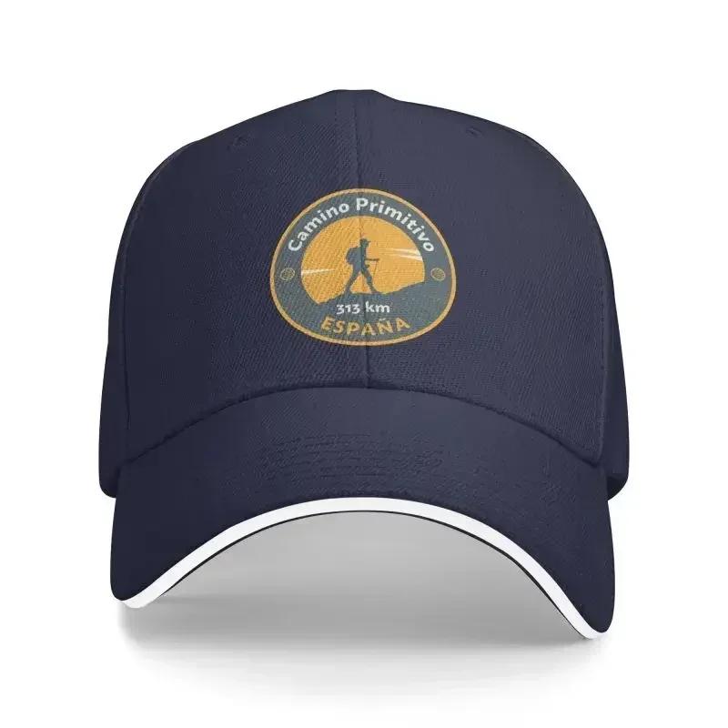 Klassische Jakobsmuschel Baseballkappe für den Jakobsweg, Damen Herren, Verstellbar, Spanien, Primitivo, Papa Hut, Sonnenschutz