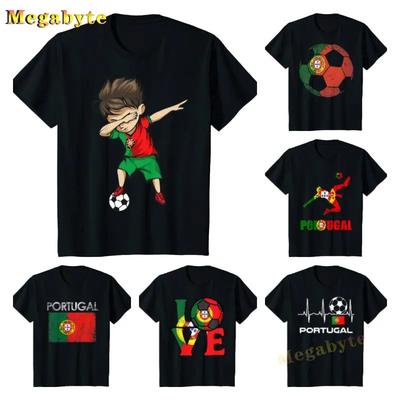 Portugal Flag Tee Football Soccer Flag Shirt for Love Soccer Fan Custom Unisex T Shirt Unisex Women Kids Boys Girls TShirt