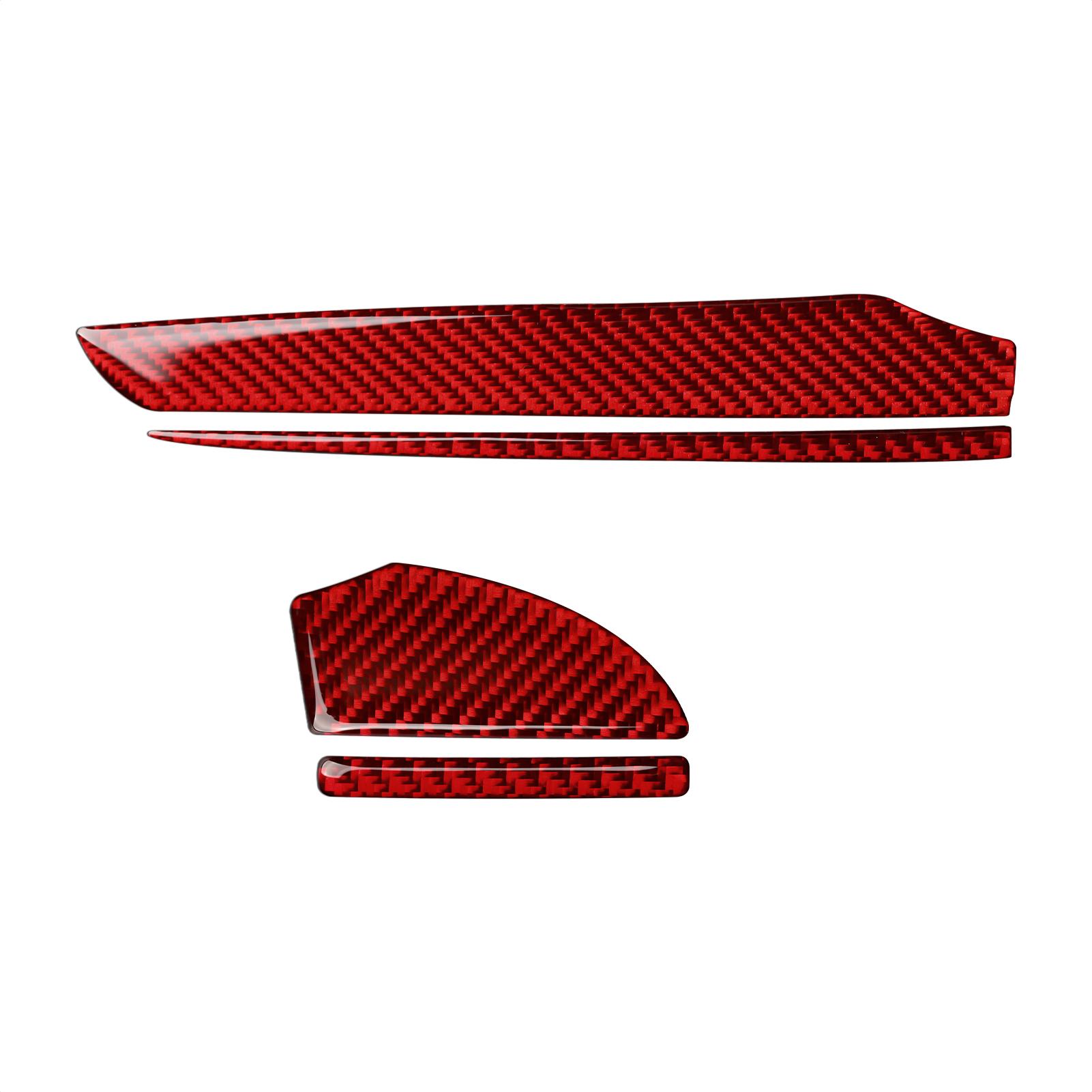 

Крышка приборной панели автомобиля, наклейки со стороны водителя для Chrysler 300 2011-2022 годов, аксессуары из углеродного волокна красный