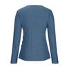 Women's Fashion Casual Long-Sleeve V-Neck -Color Pullover Knit Top