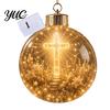 Illuminated Faith Based Decor Christian Scripture Keepsake, Light Up Religious Hanging Ornament with Bible Spiritual Encouragement Home Verse,
