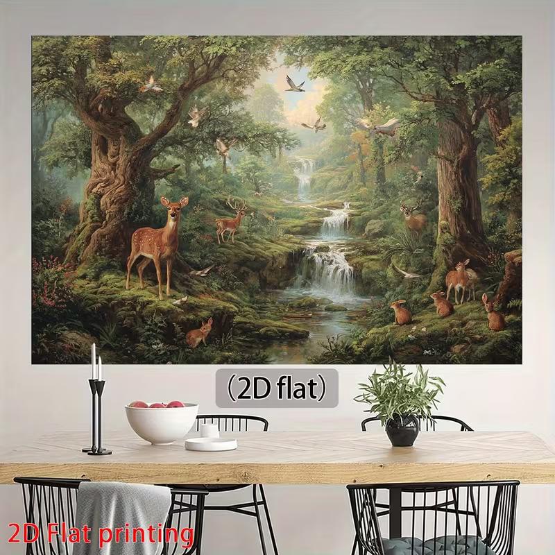 2D Enchanted Woodland Animal Backdrop Photography Background Banner