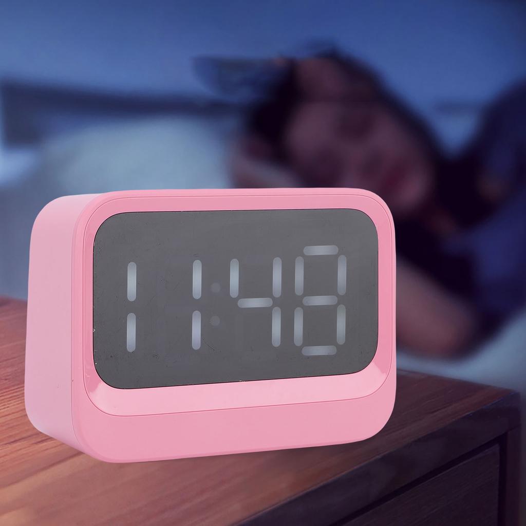 Ceas Digital cu Boxă Wireless Afișaj LED Ceas deșteptător Reîncărcabil cu Player Muzică MP3 pentru Persoanele care Dorm