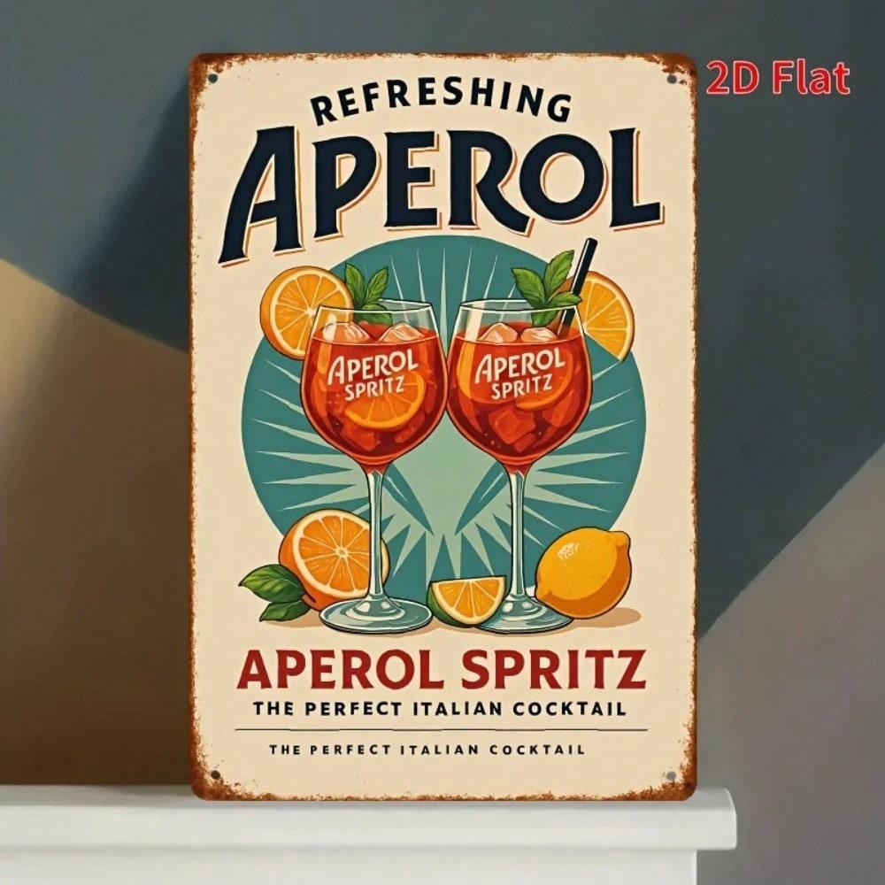 

Aperol Spritz Rustic Tin Sign Vintage Metal Wall Art 8x12 Inch Retro Bar Cafe Home Decor 20x30 різнокольоровий