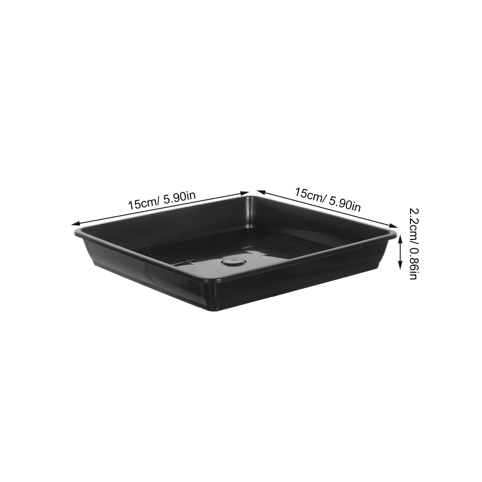 

12Pcs Flower Basin Bottom Tray Square Plastic Flowerpot Holder Resistant Plant Pot Saucer Water Catcher Gardening Pot Base