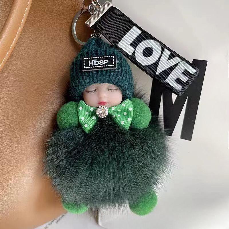 Fashion Beauty For Lady Lovely Girl Bag Pendant Plush Doll Car Key Chain Pendant
