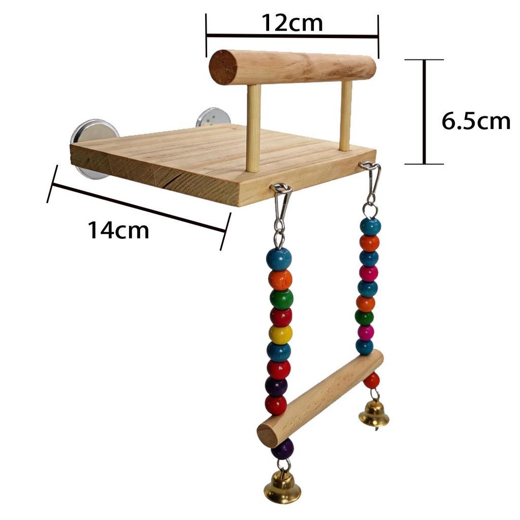 Colorful Bird Toys: Swing, Ladder, and Perch Set for Bird Cages