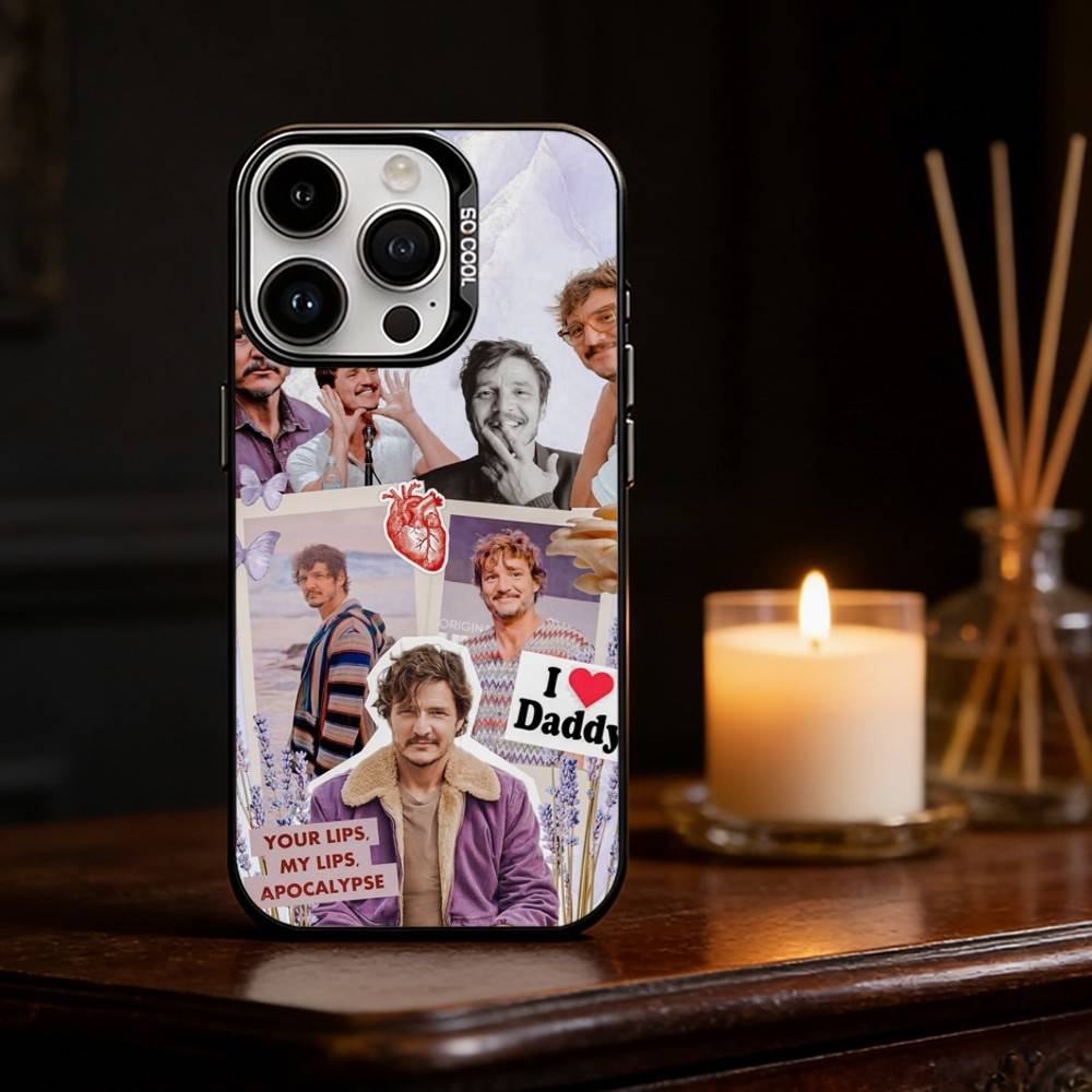 Pedro Pascal Phone Case Color Silver Shell For IPhone 17 16 15 14 13 12 11 Pro Max Plus