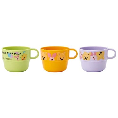 Skater Children's Stacking Cups, Set of 3, Disney Winnie the Pooh Design, Made in Japan, KS31-A
