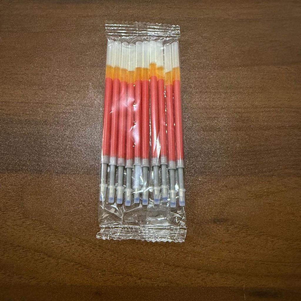 K35 Click-Action 0.5mm Bullet Tip Pen - Red, Black, Blue - Smooth Refill Water-Based Signature Pen for Office Use