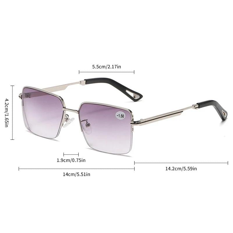 Myopia Glasses -1.0 To -4.0 Anti Blue Light Half Frame Women Sunglasses Computer Glasses